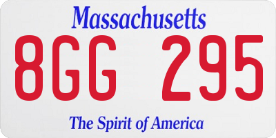 MA license plate 8GG295
