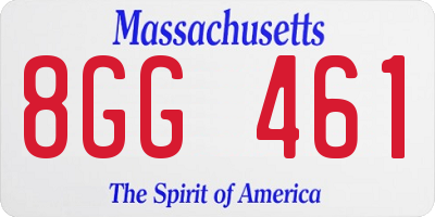 MA license plate 8GG461