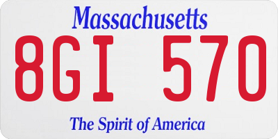 MA license plate 8GI570