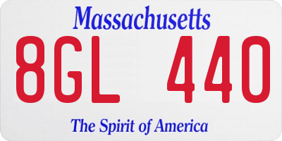 MA license plate 8GL440