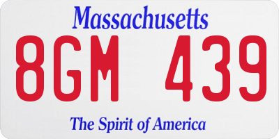 MA license plate 8GM439