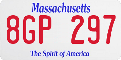 MA license plate 8GP297