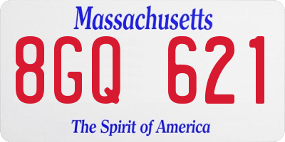 MA license plate 8GQ621