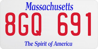 MA license plate 8GQ691