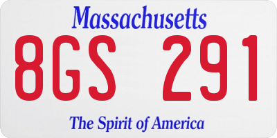 MA license plate 8GS291