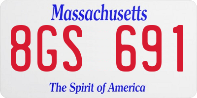 MA license plate 8GS691