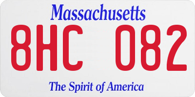 MA license plate 8HC082