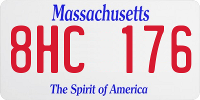 MA license plate 8HC176