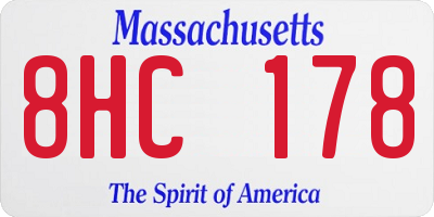MA license plate 8HC178