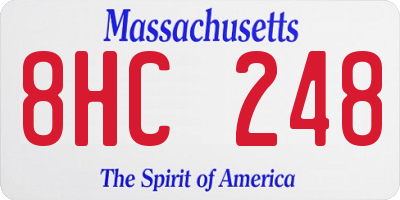 MA license plate 8HC248
