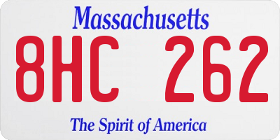 MA license plate 8HC262