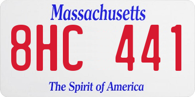 MA license plate 8HC441