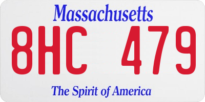 MA license plate 8HC479