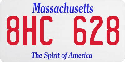 MA license plate 8HC628