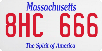 MA license plate 8HC666