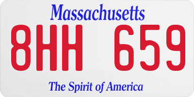 MA license plate 8HH659