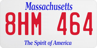 MA license plate 8HM464