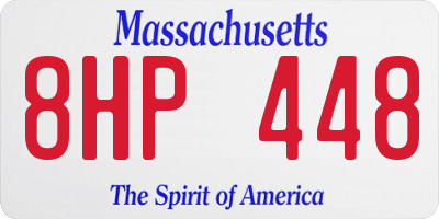 MA license plate 8HP448