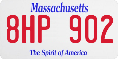 MA license plate 8HP902