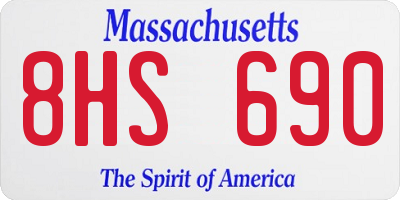 MA license plate 8HS690