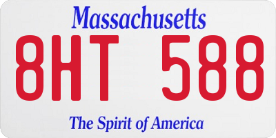 MA license plate 8HT588