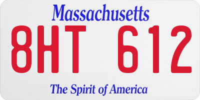 MA license plate 8HT612
