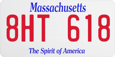 MA license plate 8HT618