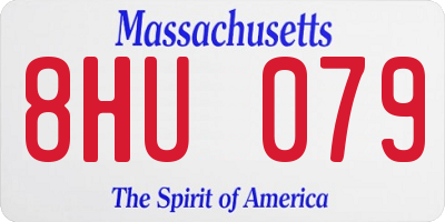 MA license plate 8HU079