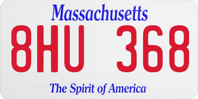 MA license plate 8HU368