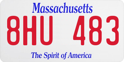 MA license plate 8HU483