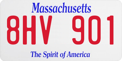 MA license plate 8HV901