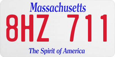 MA license plate 8HZ711