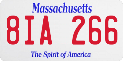 MA license plate 8IA266