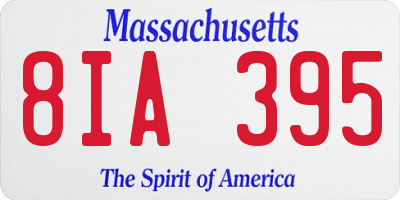 MA license plate 8IA395