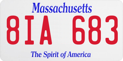 MA license plate 8IA683