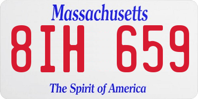 MA license plate 8IH659