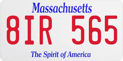 MA license plate 8IR565