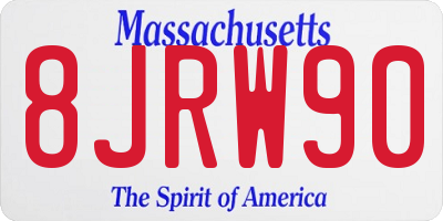 MA license plate 8JRW90