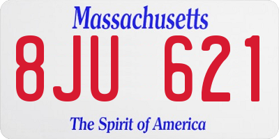 MA license plate 8JU621