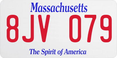 MA license plate 8JV079