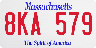 MA license plate 8KA579