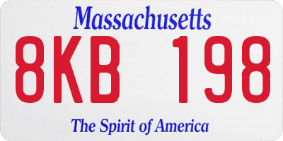 MA license plate 8KB198