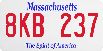 MA license plate 8KB237