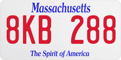 MA license plate 8KB288