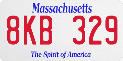 MA license plate 8KB329
