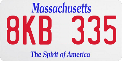 MA license plate 8KB335