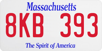 MA license plate 8KB393