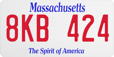 MA license plate 8KB424