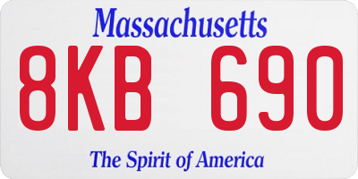 MA license plate 8KB690