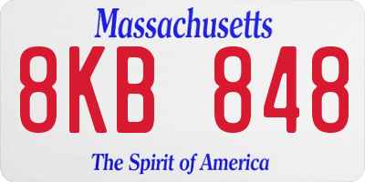MA license plate 8KB848